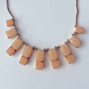 Kate Spade beautiful, pink, gemstone, art deco, gold colored necklace